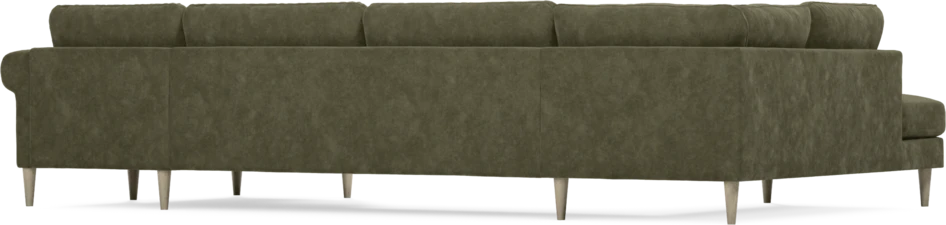 Bridge - 3-sits soffa med divan vänster och schäslong höger - Grön