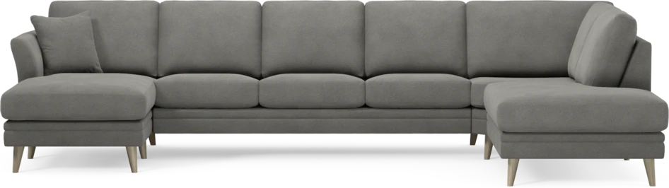 Eden - 3-sits soffa med schäslong vänster och divan höger - Grå