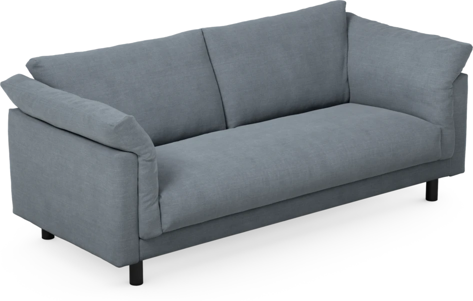 Cherrie - 2,5-sits soffa, hel dyna, fast klädsel - Blå