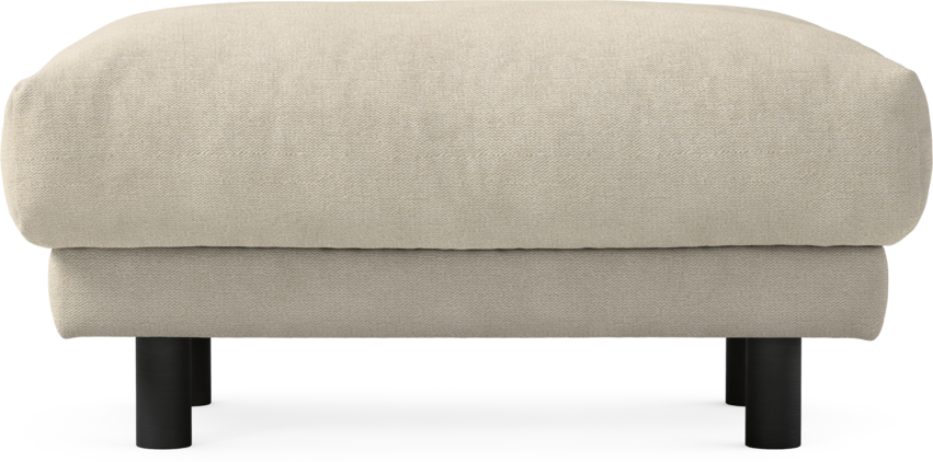 Cherrie - Fotpall 110, fast klädsel - Vit