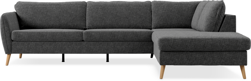County - 2,5-sits soffa med divan höger - Grå