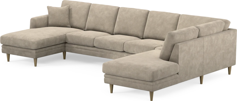 Eden - 3-sits soffa med schäslong vänster och divan höger - Beige