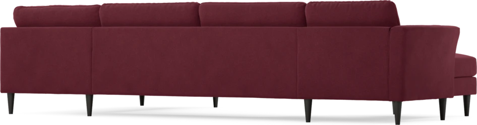 Bridge - 3-sits soffa med schäslong vänster och divan höger - Röd