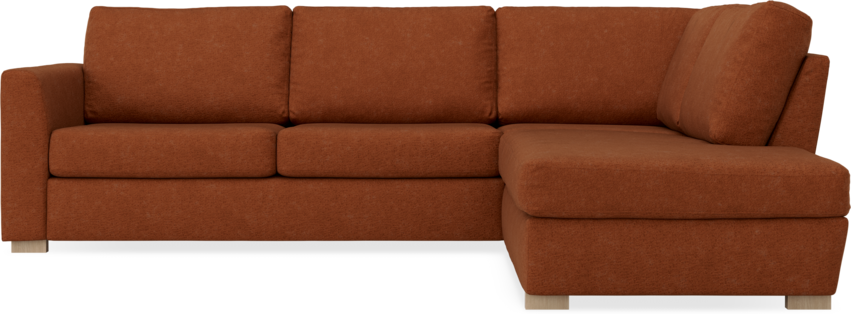 Friday - 2,5-sits soffa med divan höger - Orange