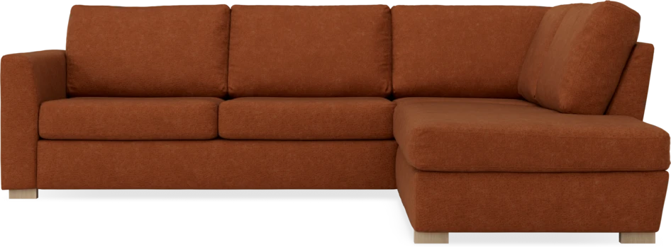 Friday - 2,5-sits soffa med divan höger - Orange