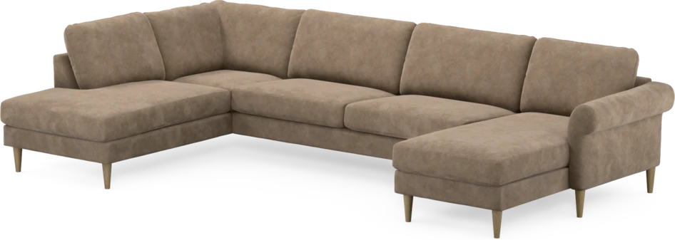Bridge - 3-sits soffa med divan vänster och schäslong höger - Beige