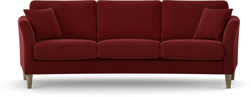 Eden - 3-sits soffa svängd - Röd