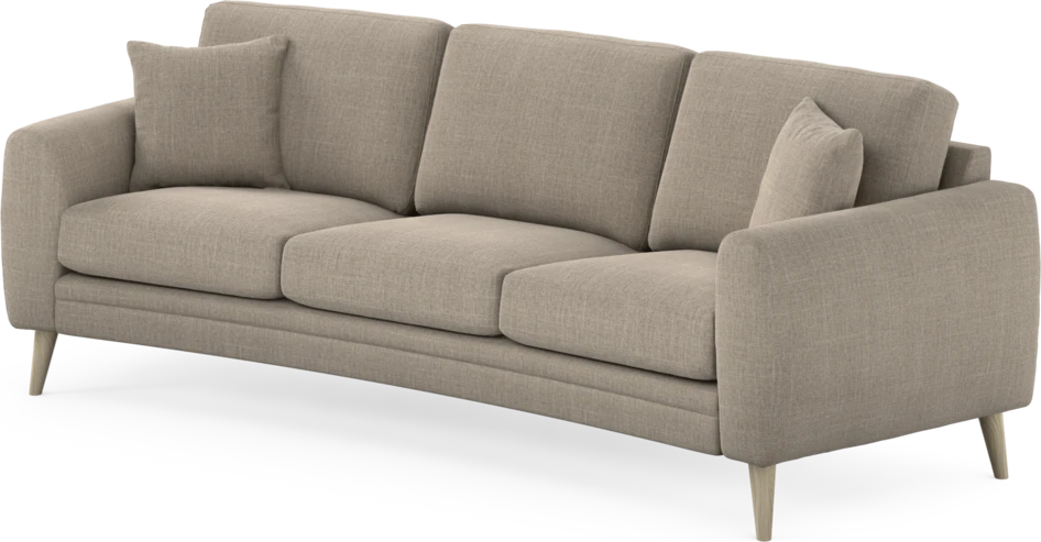 Eden - 3-sits soffa svängd - Beige