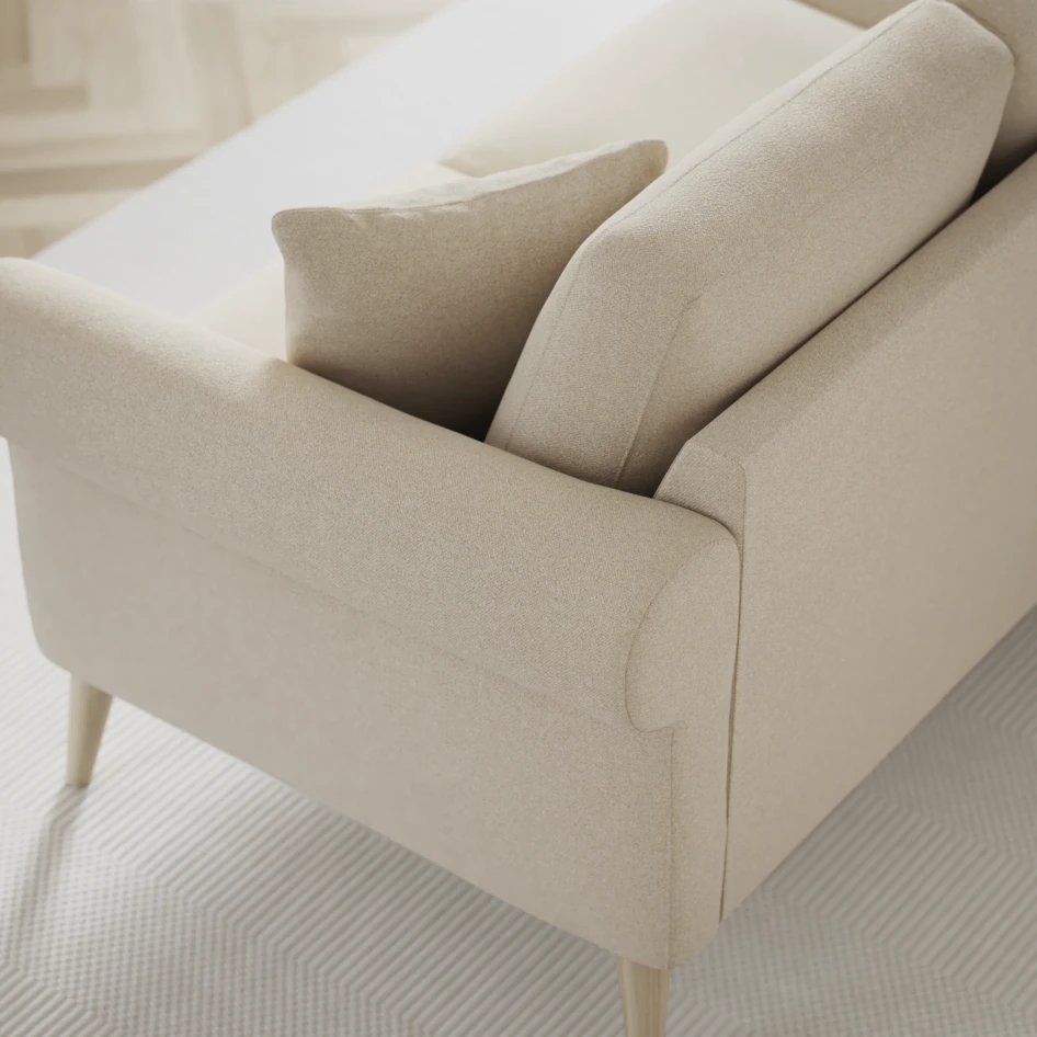 Eden - 3-sits soffa med divan vänster och schäslong höger - Beige