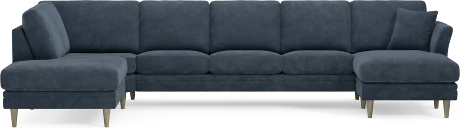 Eden - 3-sits soffa med divan vänster och schäslong höger - Blå