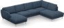 Madison Lux - 2-sits soffa med schäslong vänster och divan höger - Blå