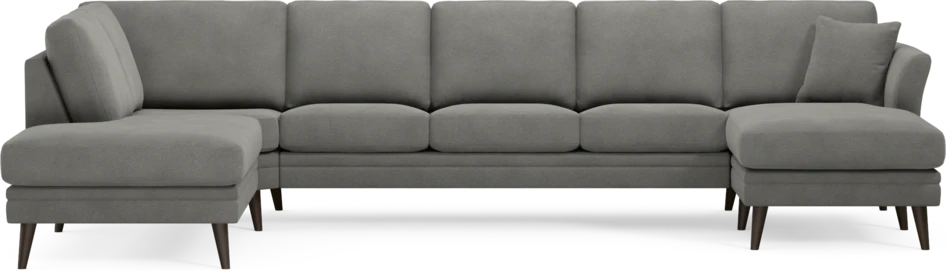 Eden - 3-sits soffa med divan vänster och schäslong höger - Grå