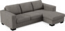 Nevada - 3-sits soffa med flyttbar schäslong - Brun