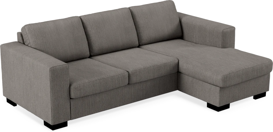 Nevada - 3-sits soffa med flyttbar schäslong - Brun