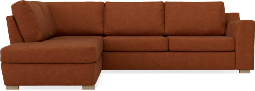 Friday - 2,5-sits soffa med divan vänster - Orange