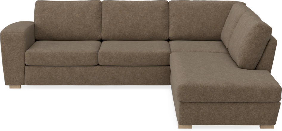 Friday - 2,5-sits soffa med divan höger - Brun