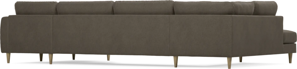Bridge - 3-sits soffa med divan vänster och schäslong höger - Brun