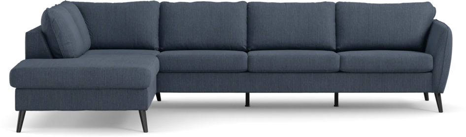 County - 3-sits soffa med divan vänster - Blå