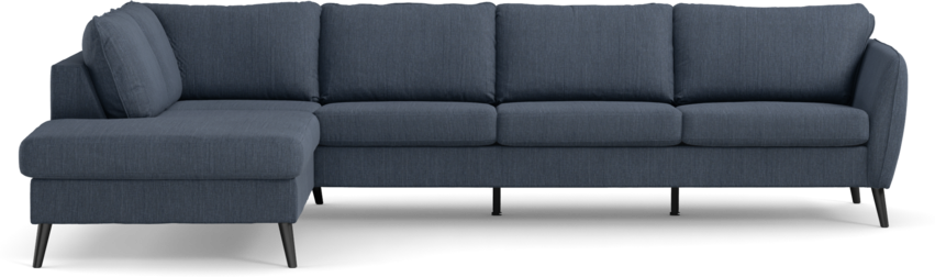 County - 3-sits soffa med divan vänster - Blå