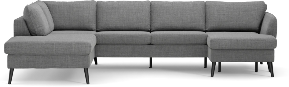 County - 3-sits soffa med divan vänster och schäslong höger - Grå