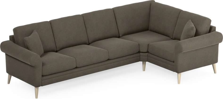 Eden - Hörnsoffa, 3+1-sits - Brun