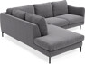 Madison - 2-sits soffa med divan vänster - Grå