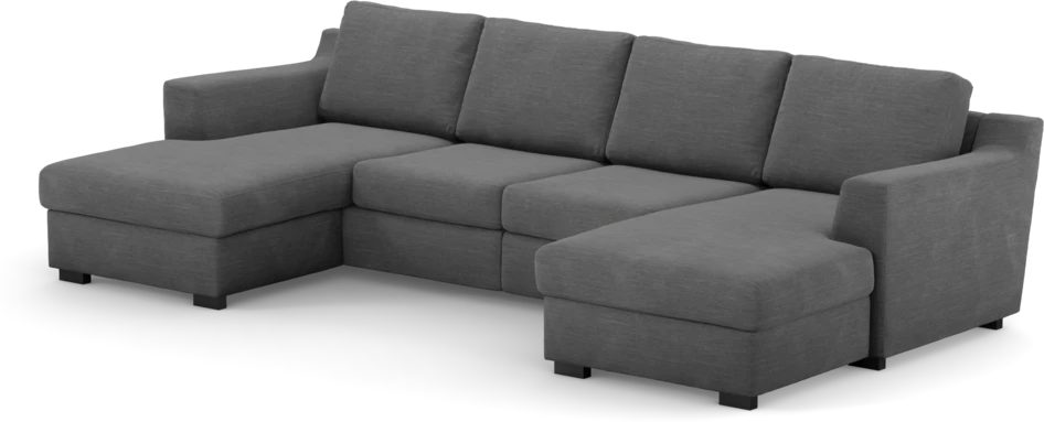 Friday - 2-sits soffa med två schäslonger - Grå