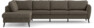 County - 3-sits soffa med divan vänster - Brun