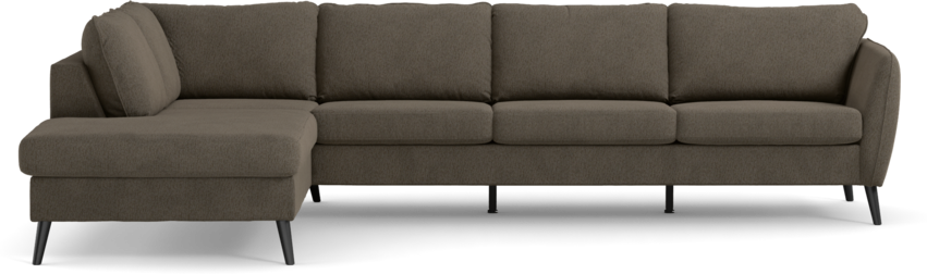 County - 3-sits soffa med divan vänster - Brun