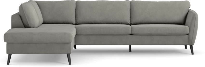 County - 2,5-sits soffa med divan vänster - Grå