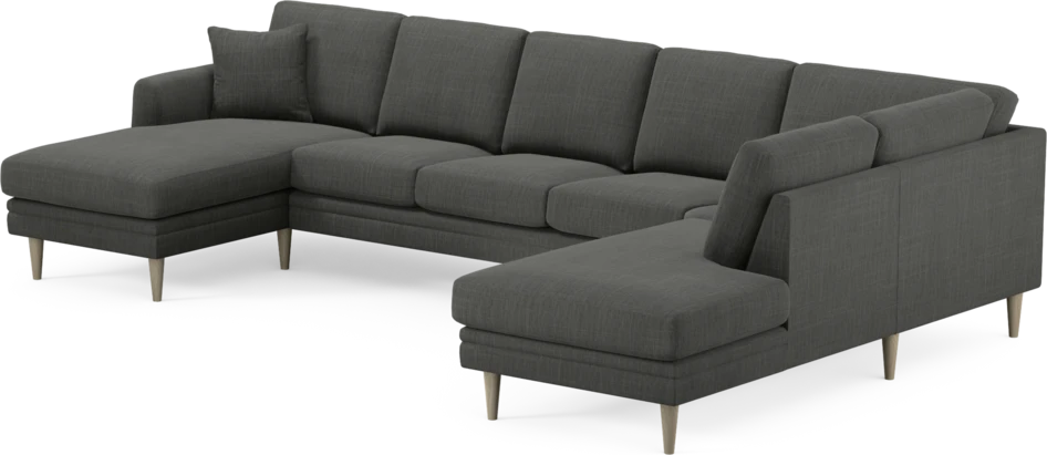 Eden - 3-sits soffa med schäslong vänster och divan höger - Grå
