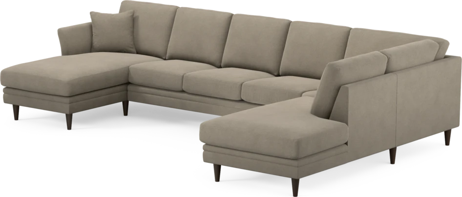 Eden - 3-sits soffa med schäslong vänster och divan höger - Beige