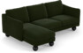 Madison Lux - 2-sits soffa med schäslong vänster - Grön