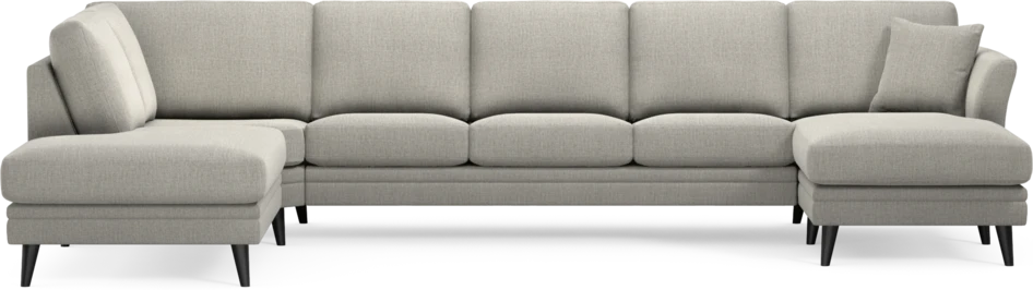 Eden - 3-sits soffa med divan vänster och schäslong höger - Grå