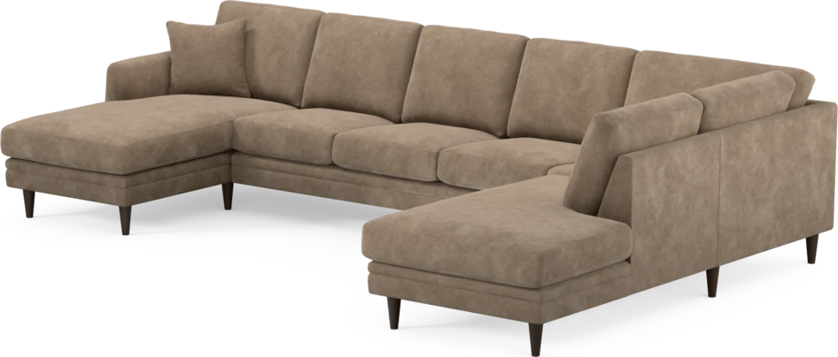 Eden - 3-sits soffa med schäslong vänster och divan höger - Beige