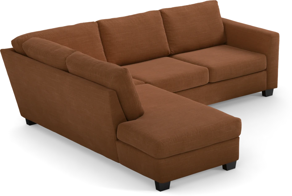 Friday - 2,5-sits soffa med divan vänster - Orange