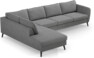 County - 3-sits soffa med divan vänster - Grå