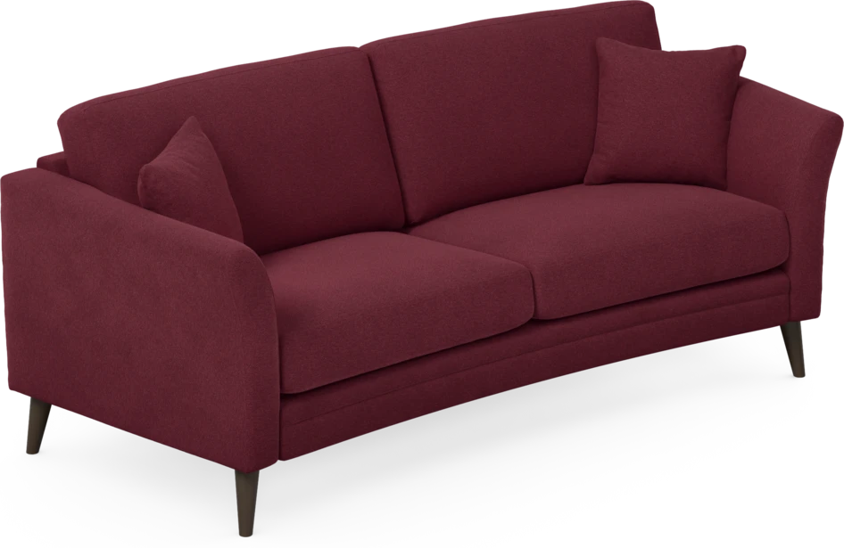Eden - 2,5-sits soffa svängd - Röd