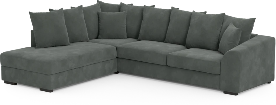 Town - 3-sits soffa med divan vänster - Grå