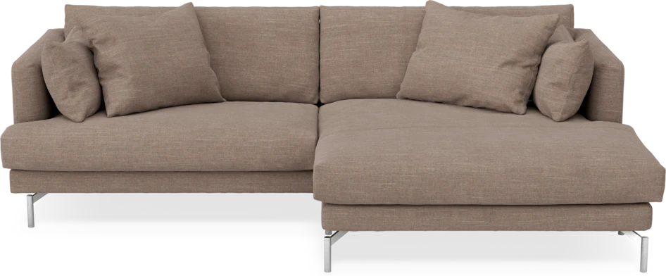 Harper - 4-sits med schäslong XL höger - Brun