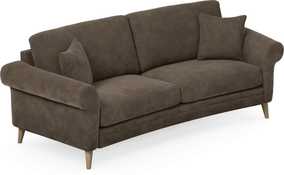 Eden - 2,5-sits soffa svängd - Brun