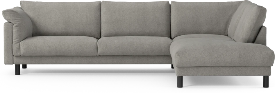 Cherrie - 3-sits soffa med divan höger, fast klädsel - Grå