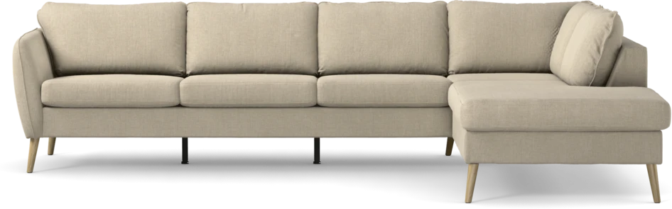 County - 3-sits soffa med divan höger - Beige