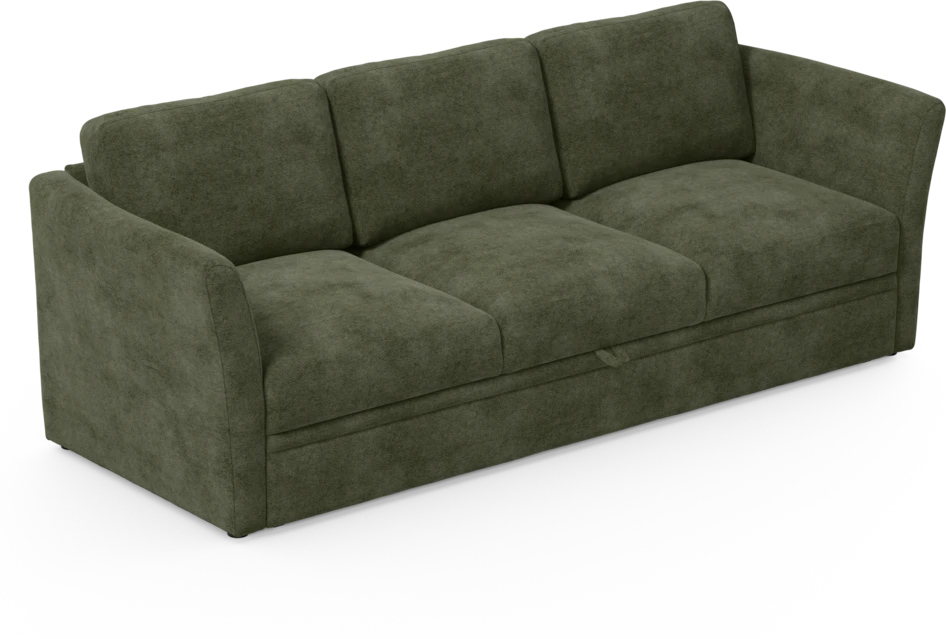 Öland - Bäddsoffa 3-sits, längsbäddad - Grön