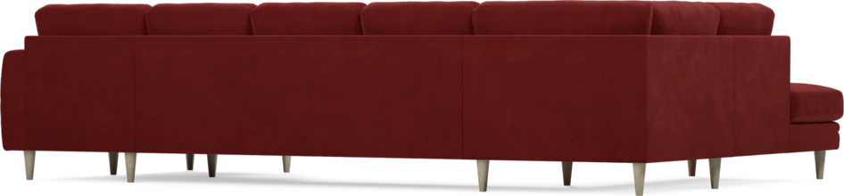 Eden - 3-sits soffa med divan vänster och schäslong höger - Röd