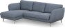 Madison Lux - 2-sits soffa med schäslong vänster - Blå