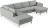 County - 3-sits soffa med divan vänster och schäslong höger - Grå