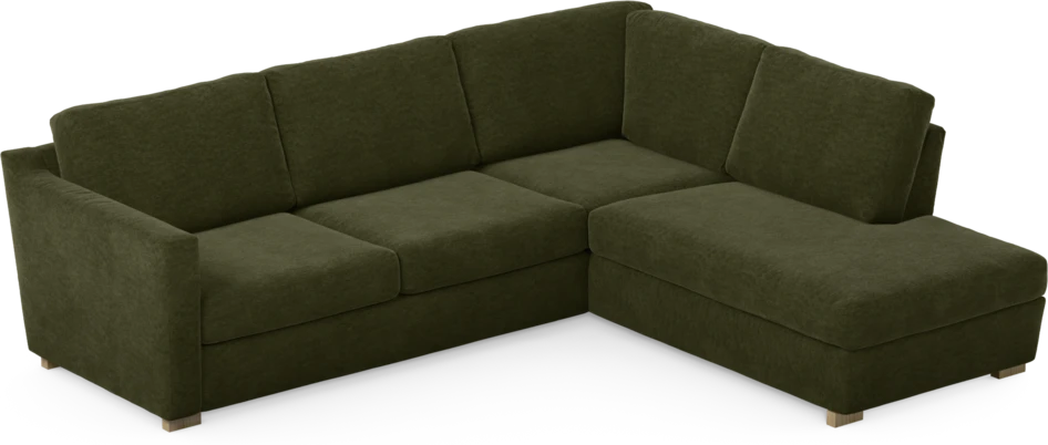 Friday - 2,5-sits soffa med divan höger - Grön