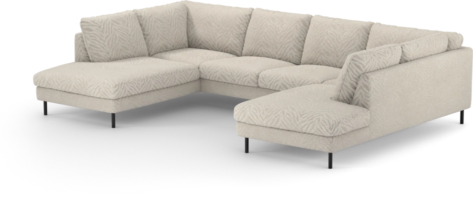 Madison Lux - 2-sits soffa med divan vänster och höger - Vit