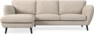 Madison Lux - 2-sits soffa med schäslong vänster - Vit